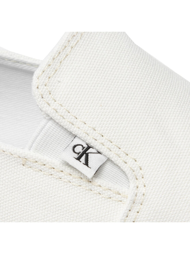 Calvin Klein Jeans Tenis superge Calvin Klein Jeans Vulcanized Flatform Bold Slipon YW0YW00703 Bela