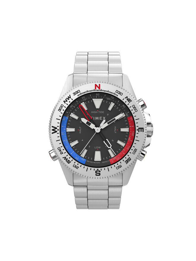 Timex Zegarek Timex TW2V41800 Srebrny
