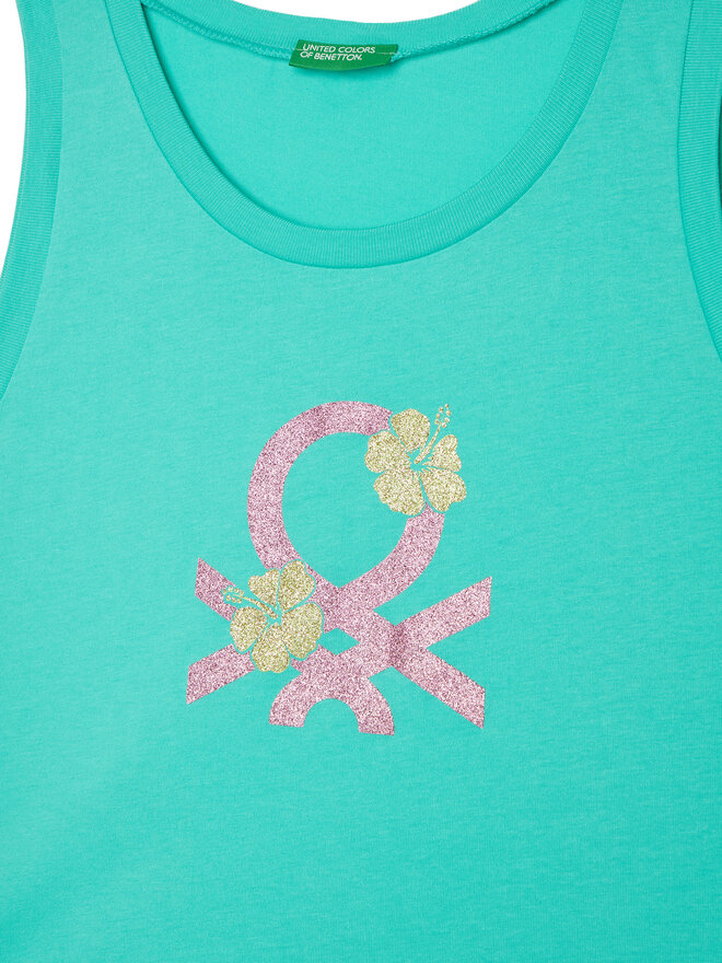 United Colors Of Benetton United Colors Of Benetton Τοπ 3I1XCH01Z Πράσινο Relaxed Fit