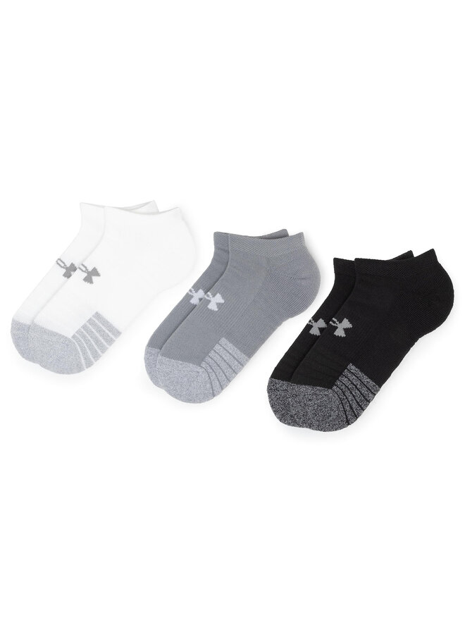 Under Armour Set di 3 paia di calzini corti unisex Under Armour Heatgear No Show Sock 1346755-035 Grigio