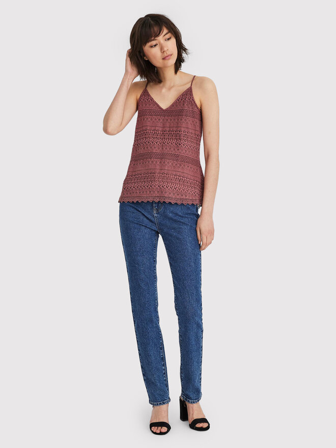 Vero Moda Vero Moda Marškinėliai Honey 10190150 Vyšninė Regular Fit
