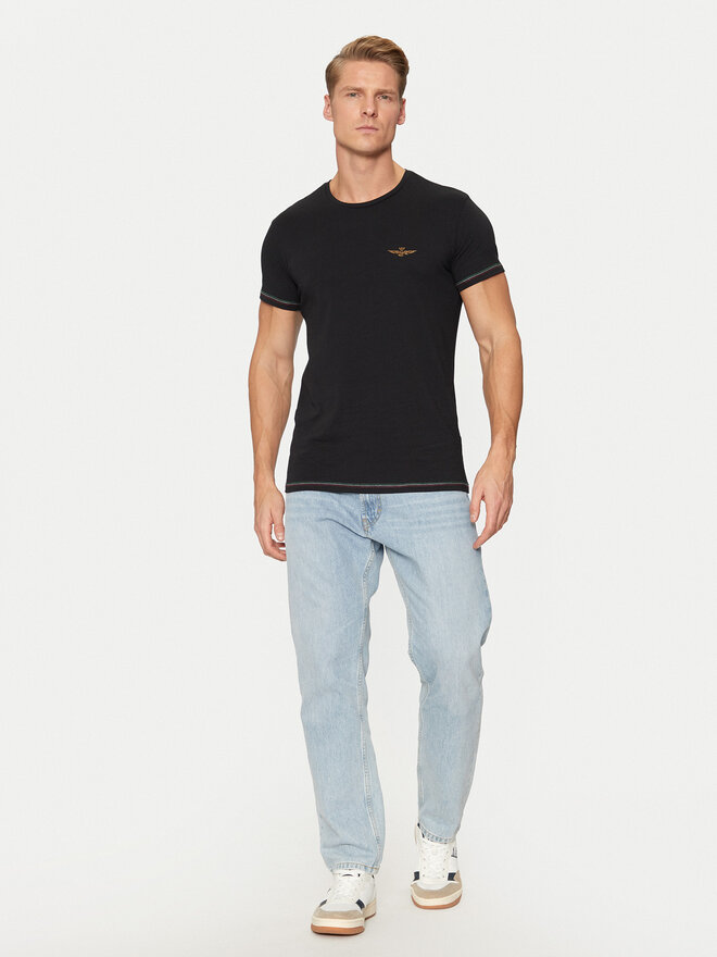 Aeronautica Militare Aeronautica Militare T-Shirt AM1UTI003 Μαύρο Regular Fit