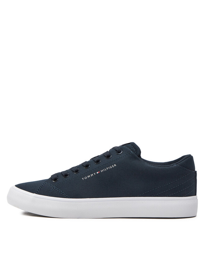 Tommy Hilfiger Tenisówki Tommy Hilfiger Th Hi Vulc Low Canvas FM0FM04882 Granatowy