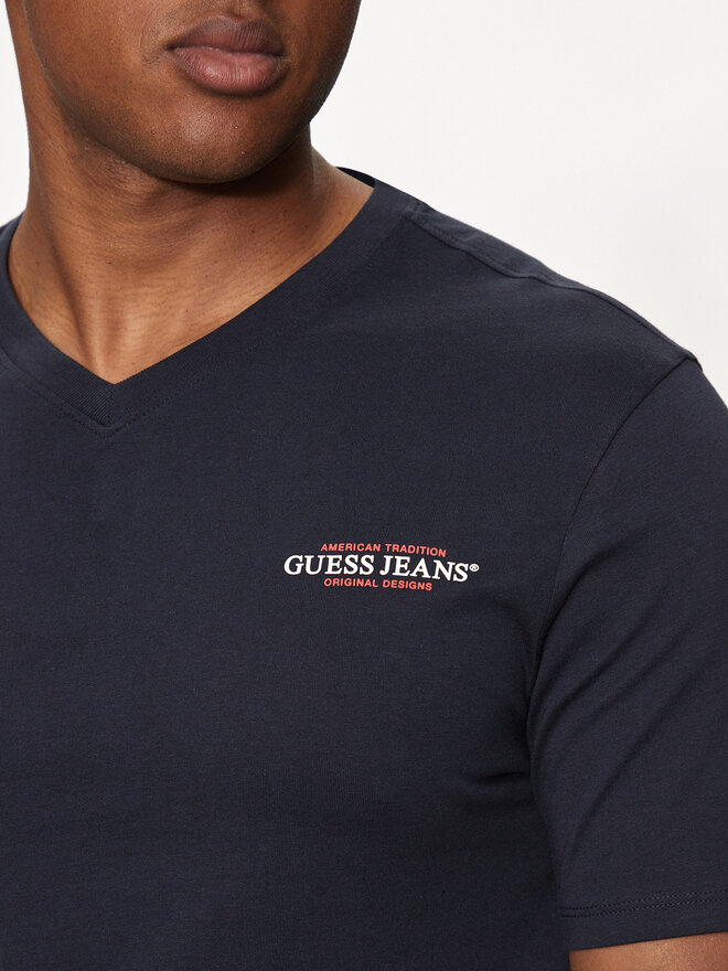 Guess Jeans Guess Jeans Póló M4YI50 K8HM0 Sötétkék Slim Fit