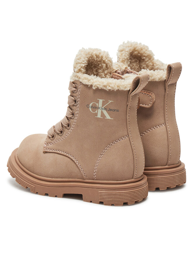Calvin Klein Jeans Kozačky Calvin Klein Jeans Lace-Up Bootie V1A5-81011-1628 Růžová