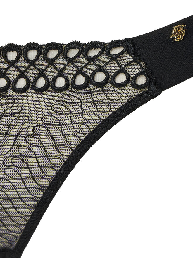 BOSS BOSS Стрінги Eyelet 50540420 Чорний