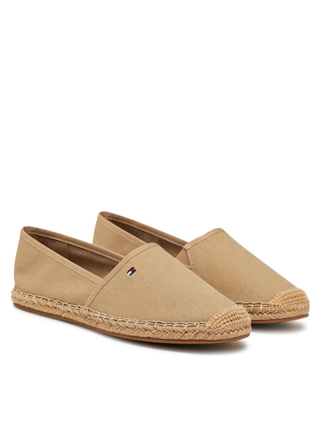 Tommy Hilfiger Espadrilės Tommy Hilfiger Flag Canvas Espadrille FW0FW08541 Ruda