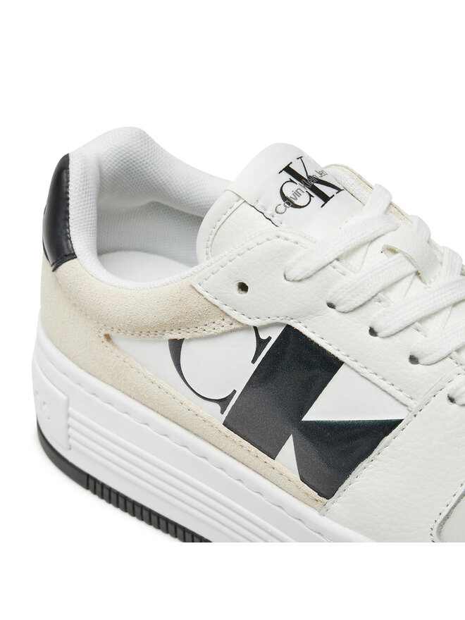Calvin Klein Jeans Сникърси Calvin Klein Jeans Bold Platf Low Lace Mix Nbs Mtr YW0YW01482 Бял