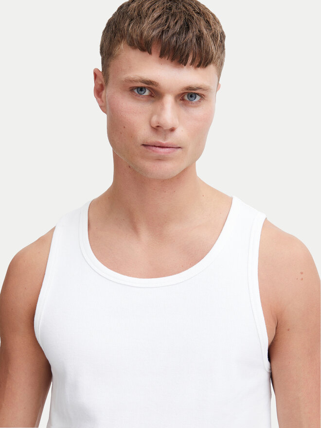 Solid Solid Tank top 21108248 Λευκό Regular Fit
