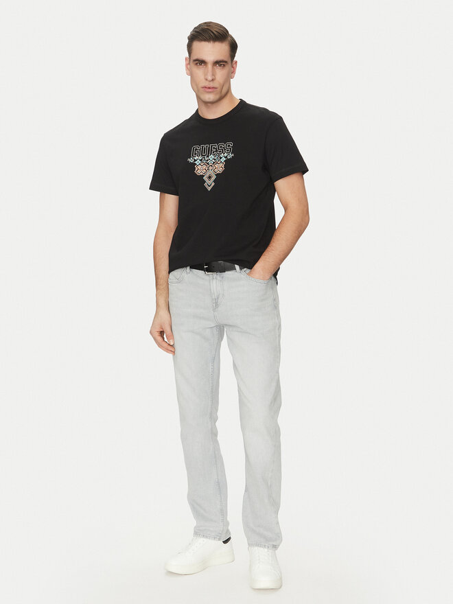 Guess Guess Marškinėliai 173007 Juoda Classic Fit