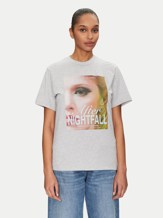 HUGO HUGO T-Shirt Vintage 50534545 Grau Boxy Fit