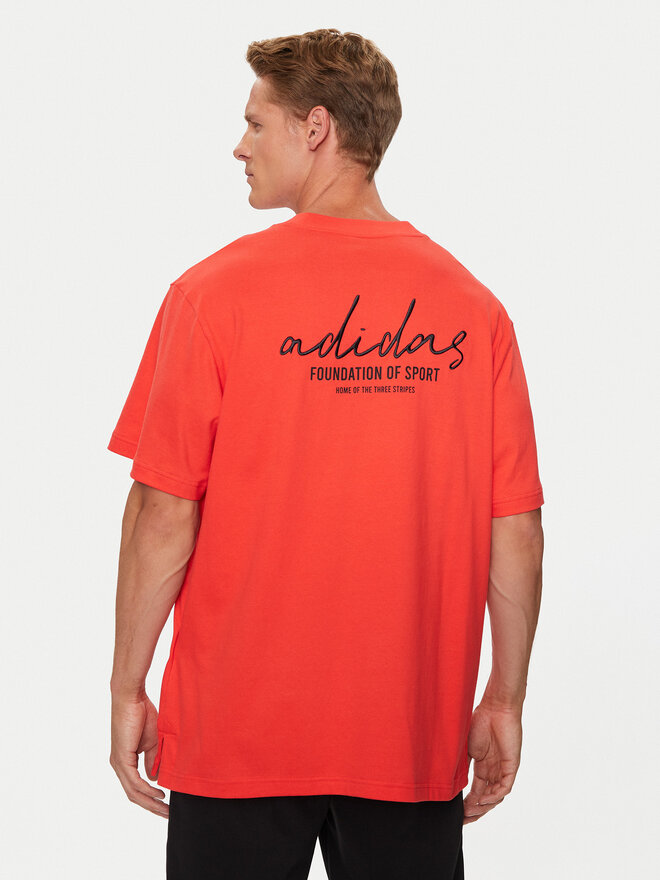 adidas adidas Póló Brand Love IW3540 Narancssárga Loose Fit