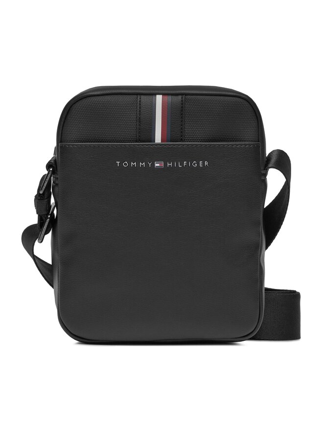 Tommy Hilfiger Τσαντάκι Tommy Hilfiger Th Corporate Mini Reporter AM0AM11829 Μαύρο