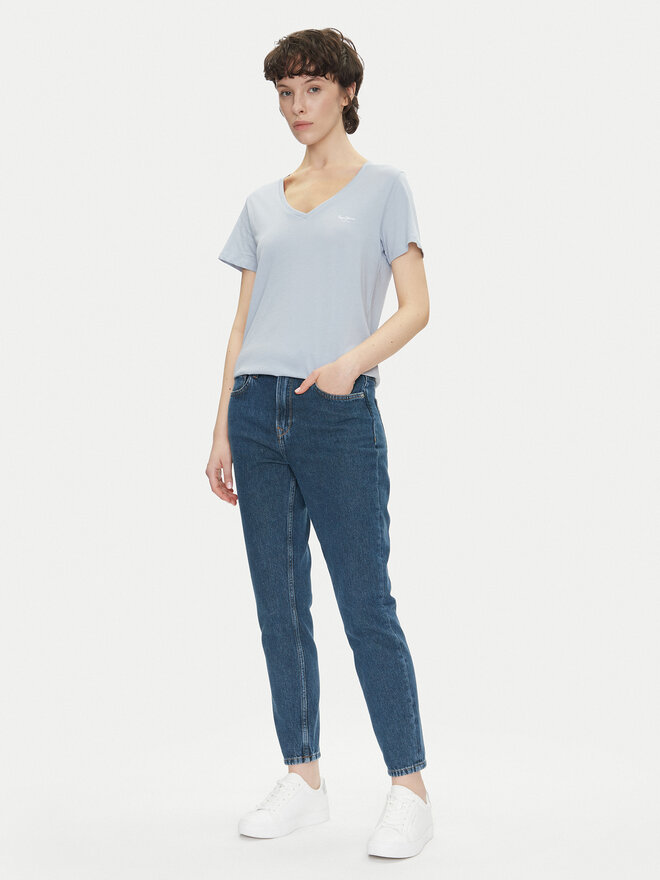 Pepe Jeans Pepe Jeans Marškinėliai Macy PL506051 Mėlyna Regular Fit
