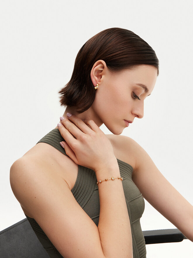Guess Náušnice Guess JUBE05 189JW Zlatá