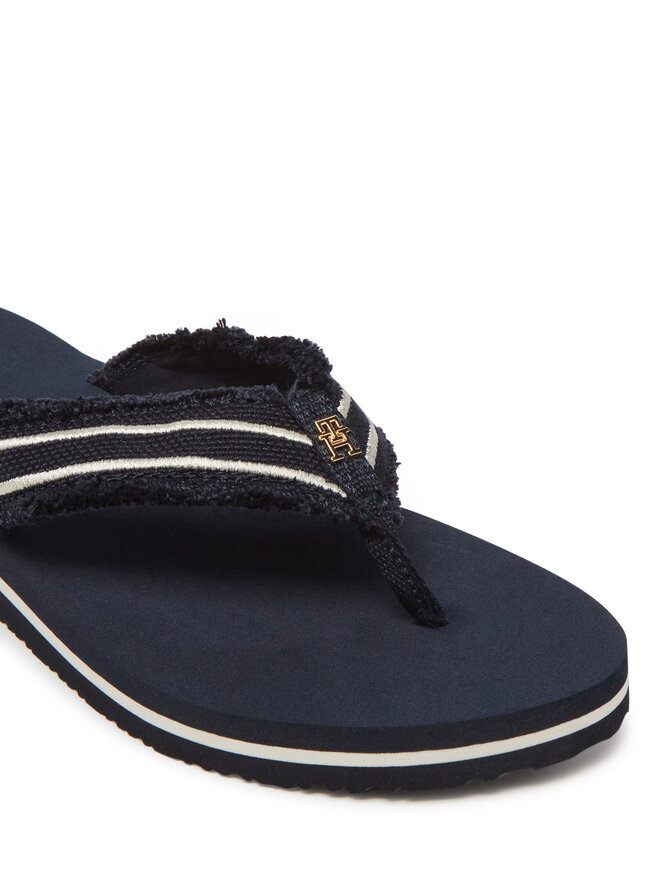 Tommy Hilfiger Čības uz pirksta Tommy Hilfiger TH Webbing Beach Sandal FW0FW08739 Tumši zils