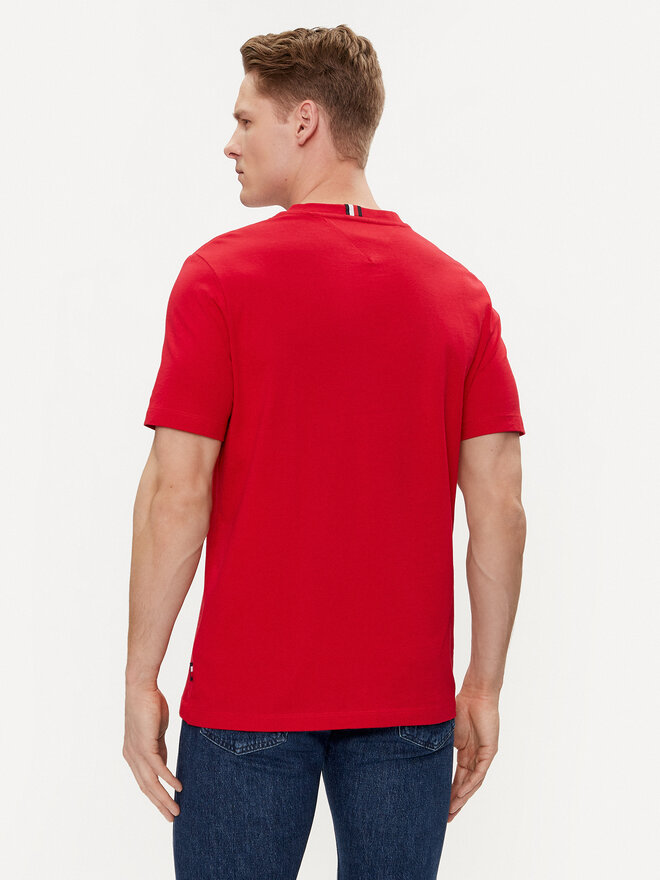 Tommy Hilfiger Tommy Hilfiger Póló Track Graphic MW0MW34429 Piros Regular Fit