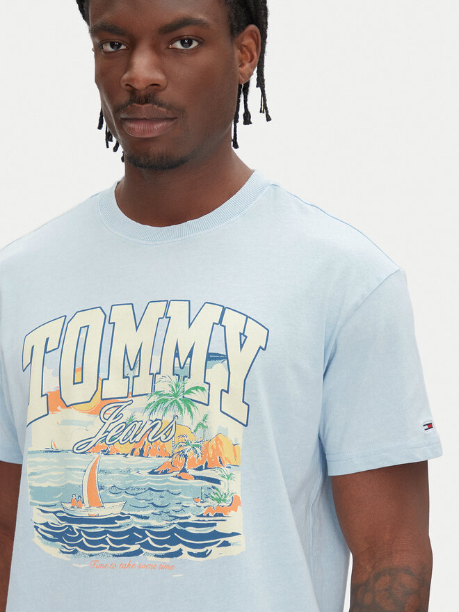 Tommy Jeans Tommy Jeans Póló Arch Sailing DM0DM21867 Kék Relaxed Fit