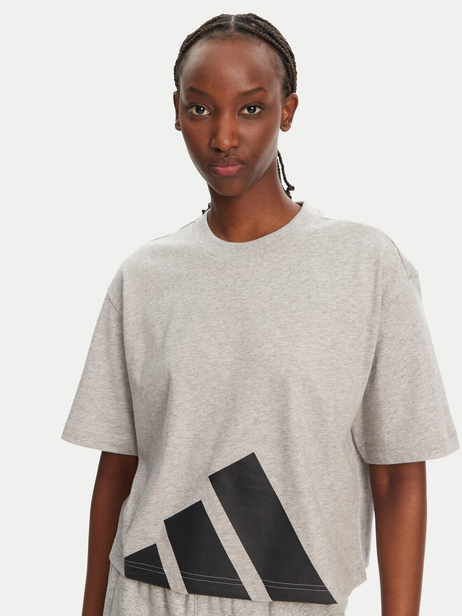 adidas adidas Camiseta Essentials Big Logo Boyfriend JG8738 Gris Loose Fit