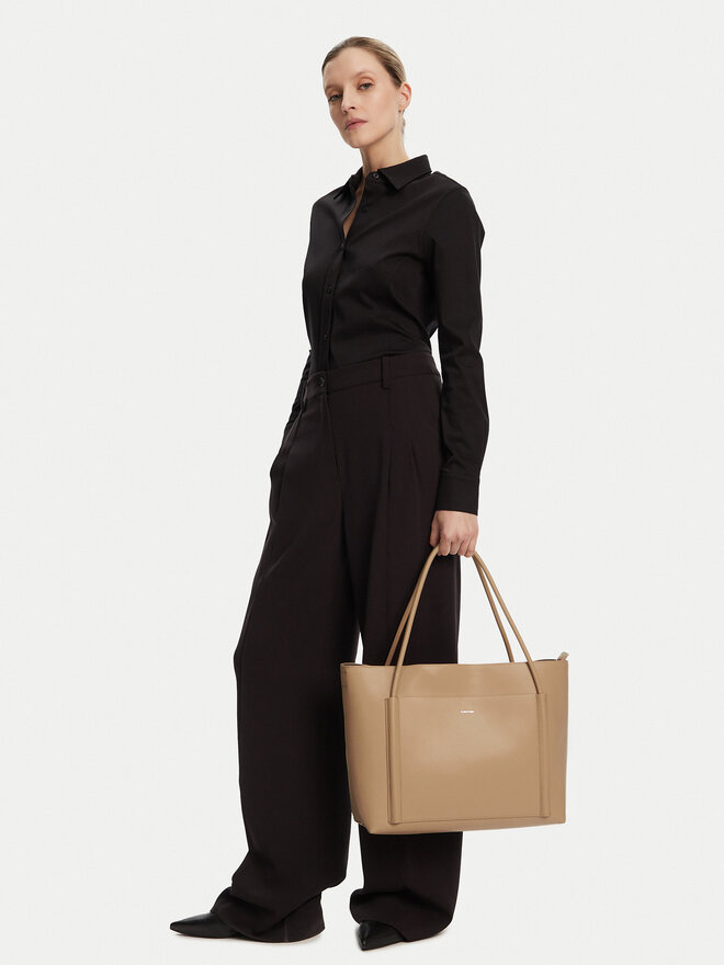 Calvin Klein Táska Calvin Klein Ck Linn Large Shopper K60K613109 Bézs