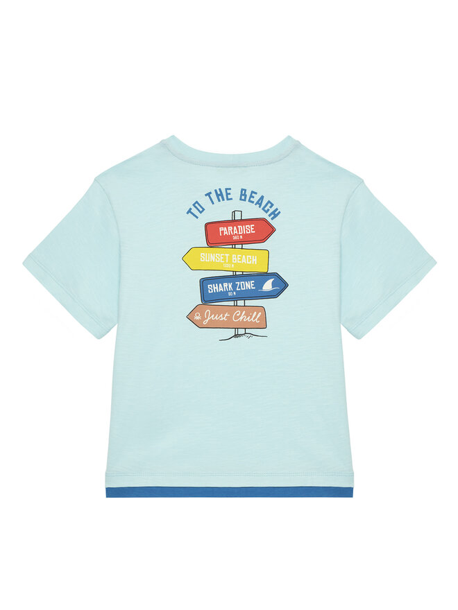 United Colors Of Benetton United Colors Of Benetton Camiseta 3SLUG10JF Azul Regular Fit