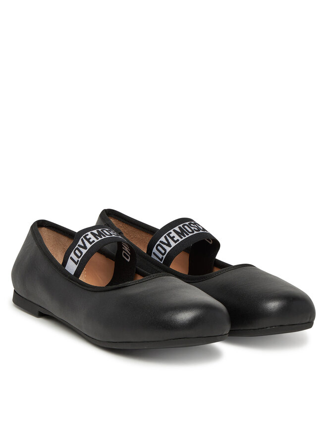 LOVE MOSCHINO Baleriny LOVE MOSCHINO JA11071G0MIE0000 Czarny