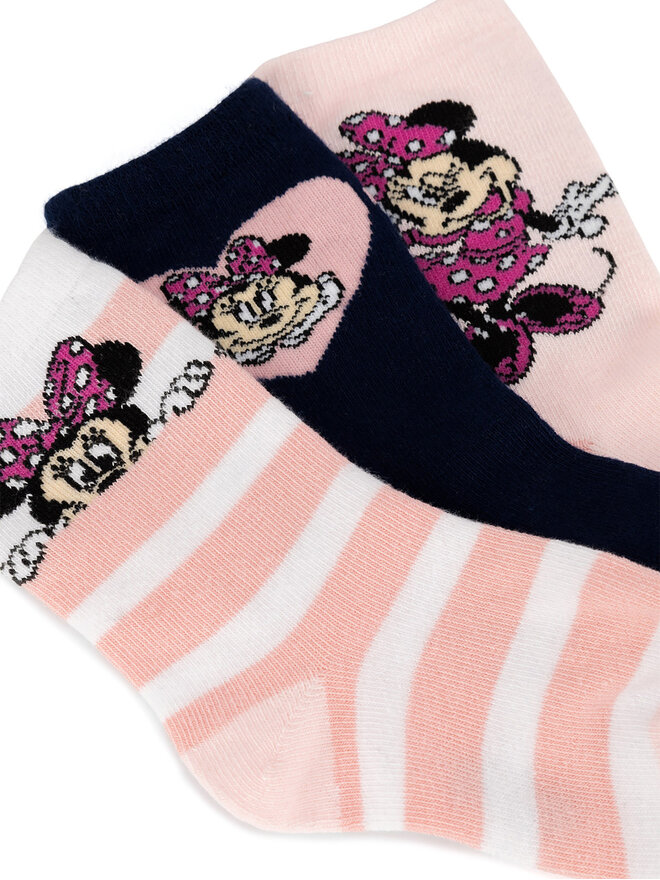 Mickey&Friends Комплект 3 чифта дълги чорапи детски Mickey&Friends ACCCS-AW24-341DCLS (3-PACK) Розов