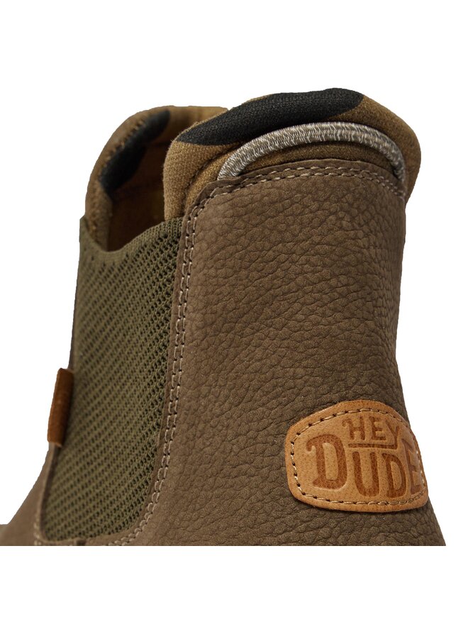 Hey Dude Kotníková obuv s elastickým prvkem Hey Dude Branson Boot M Craft Leather 40187-337 Hnědá