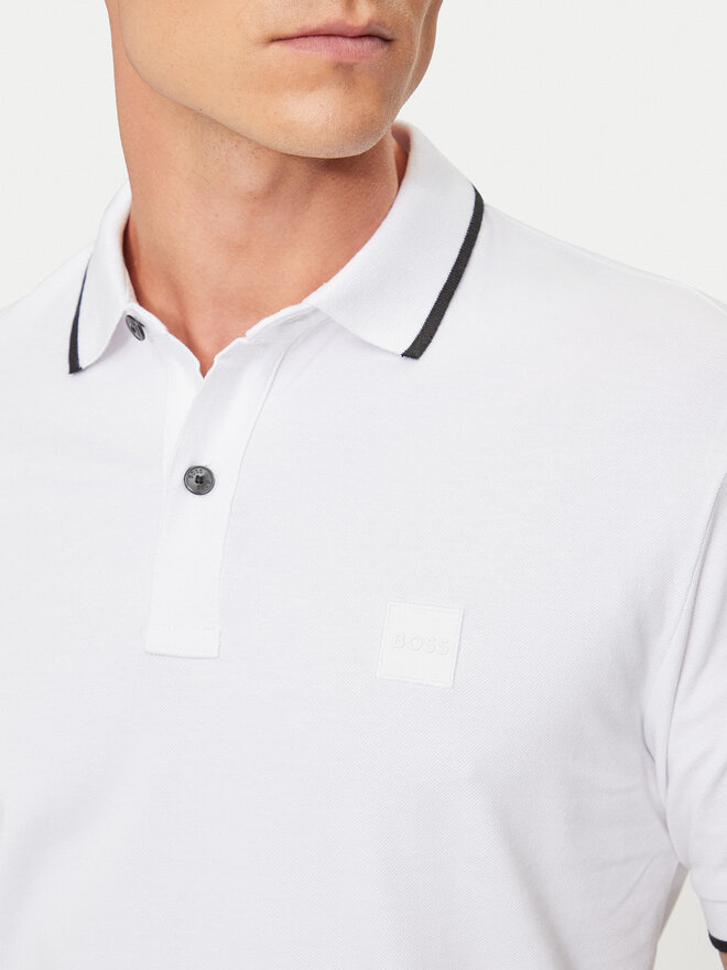 BOSS Boss Poloshirt Passertip 50507699 Weiß Slim Fit