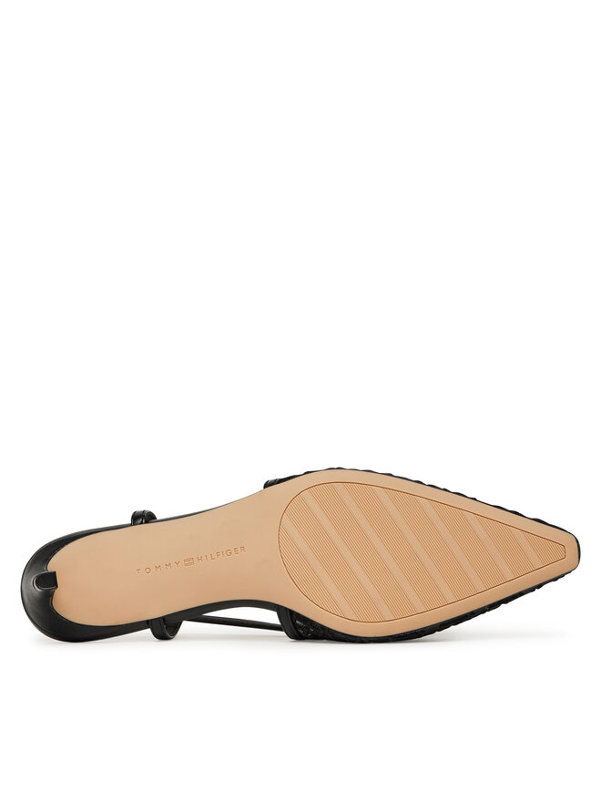 Tommy Hilfiger Сандали Tommy Hilfiger Mono Squared Toe Kitten Slingb FW0FW08746 Черен