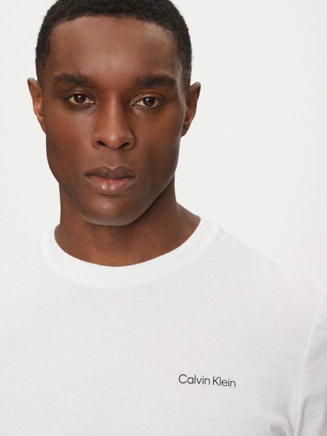 Calvin Klein Calvin Klein T-Shirt Linear Box Logo K10K114152 Λευκό Regular Fit