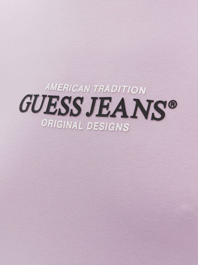 Guess Jeans Guess Jeans Marškinėliai W4YI03 J1314 Violetinė Slim Fit