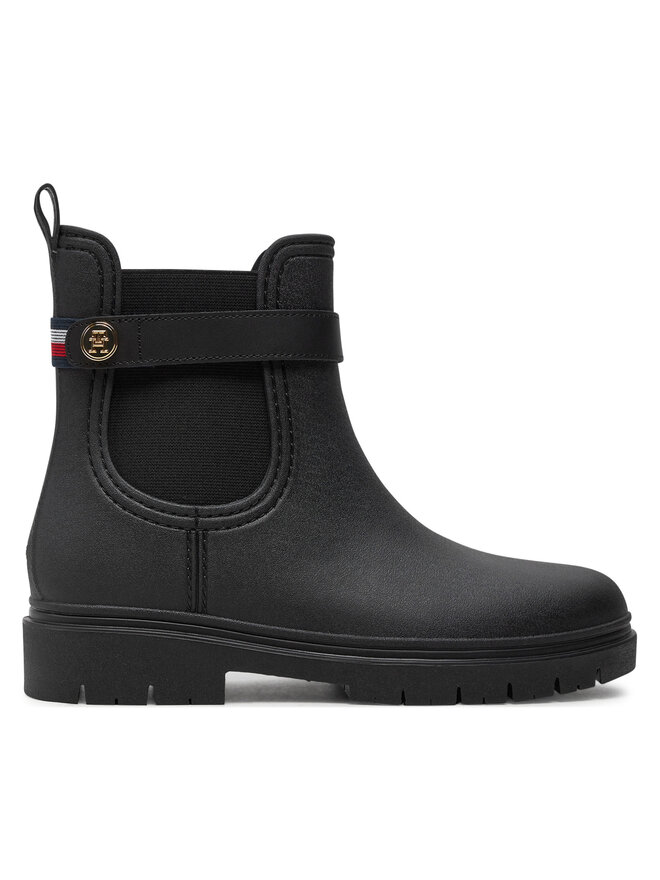 Tommy Hilfiger Γαλότσες Tommy Hilfiger Th Stud Rubberised Rainboot FW0FW08168 Μαύρο