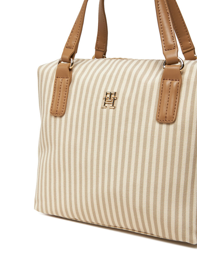Tommy Hilfiger Torebka Tommy Hilfiger Poppy Summer Small Tote AW0AW17202 Beżowy