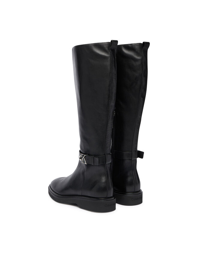 Calvin Klein Kozaki Calvin Klein Knee Boot W/ Metal Logo HW0HW02665 Czarny