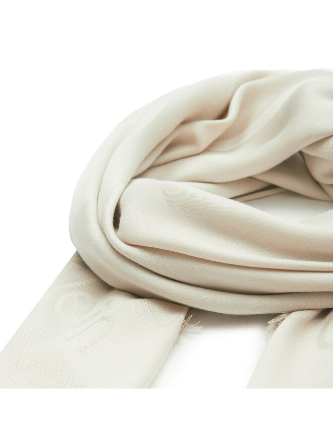 Calvin Klein Šátek Calvin Klein Large Monogram Jacquard Scarf K60K611740 Šedá