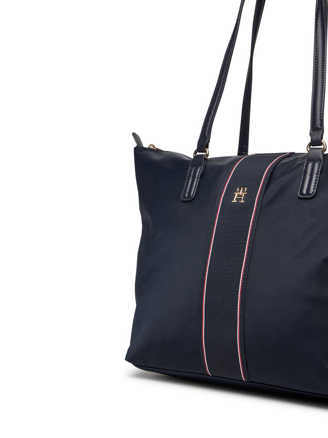 Tommy Hilfiger Torebka Tommy Hilfiger Poppy Tote Corp AW0AW17205 Granatowy