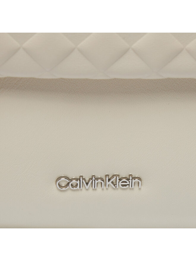 Calvin Klein Borsetta Calvin Klein Calvin Mini Quilt Camera Bag K60K611884 Écru