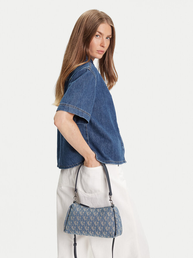 Calvin Klein Jeans Handtasche Calvin Klein Jeans Ckj Monogram Drop Sm Shoulder Ba LV04K3142G Blau