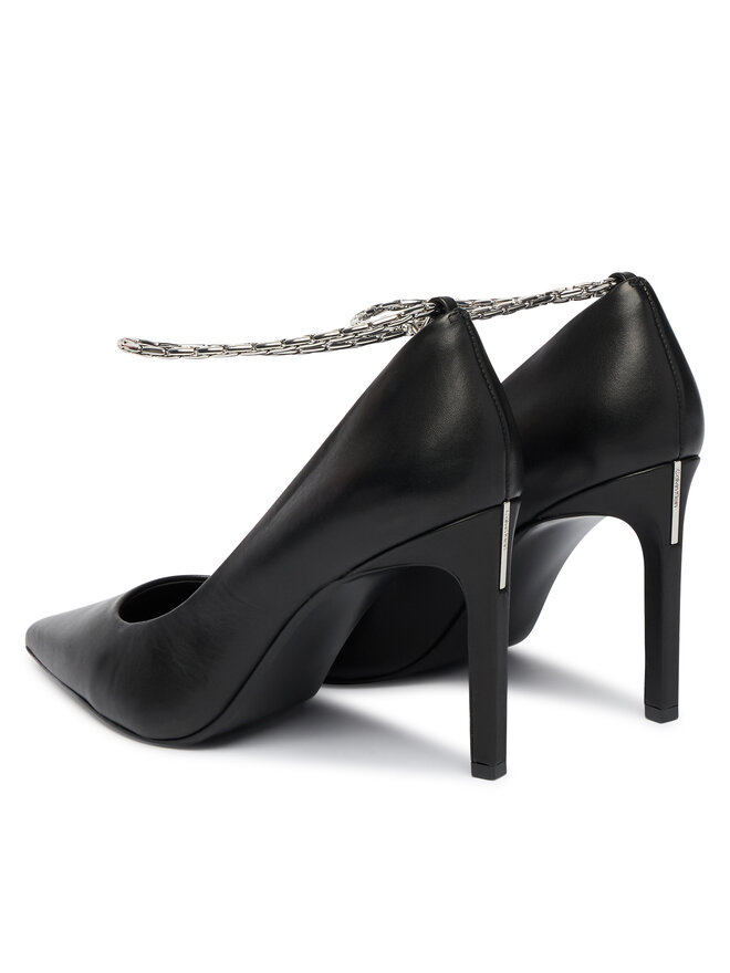 Calvin Klein Szpilki Calvin Klein Ess Stiletto Hdw Chain Lth 90 HW0HW02718 Czarny