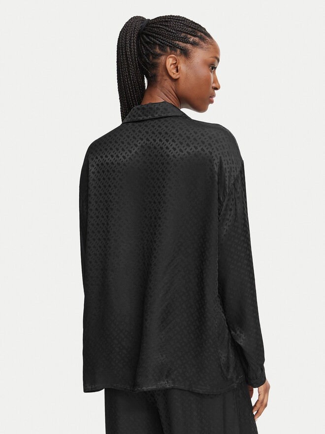 BOSS BOSS Pyjamahemd 50570996 Schwarz Relaxed Fit