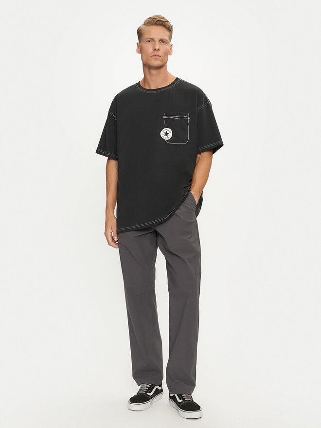 Converse Converse Marškinėliai Sketch 10027256-A03 Juoda Standard Fit