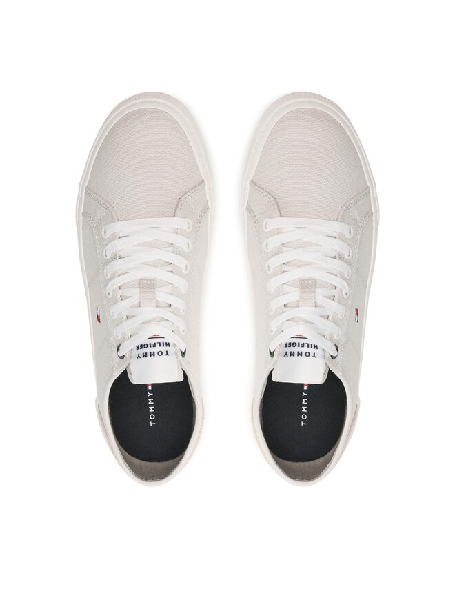 Tommy Hilfiger Tenisky Tommy Hilfiger Core Corporate Vulc Canvas FM0FM04560 Šedá