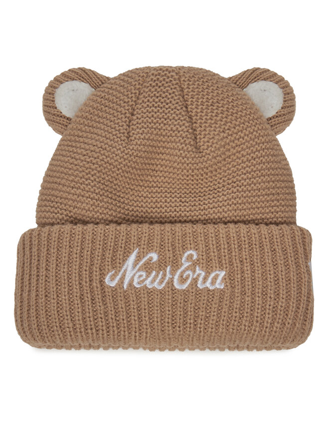 New Era Шапкa New Era Teddy Bear Ears Cuff Knit Beanie 60580864 Коричневий