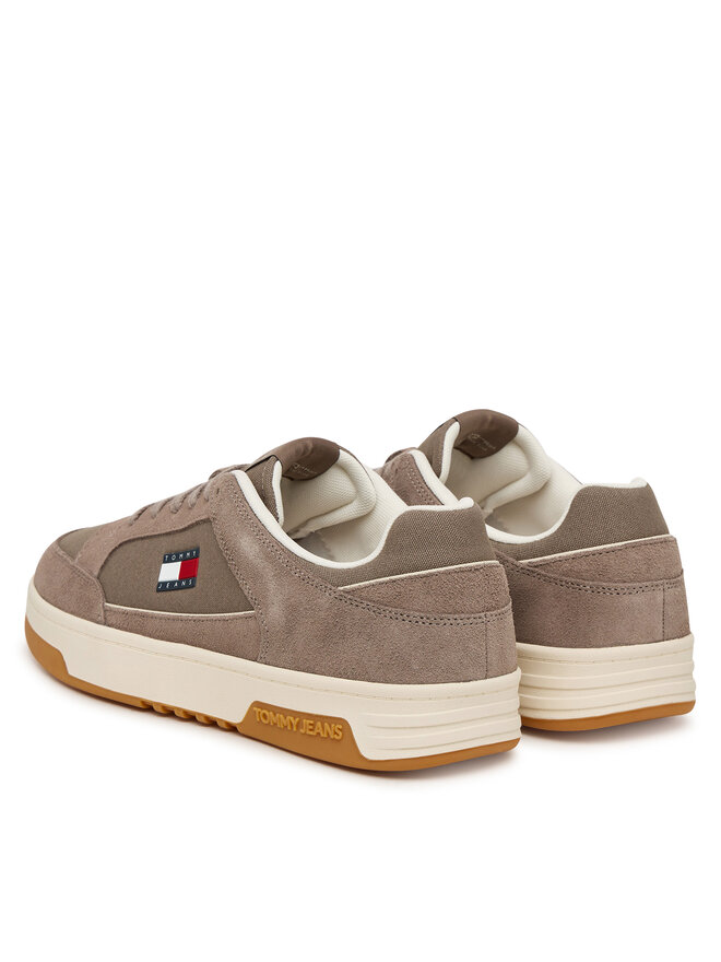 Tommy Jeans Sneakers Tommy Jeans Canvas Leather Cupsole Trainers EM0EM01680 Braun