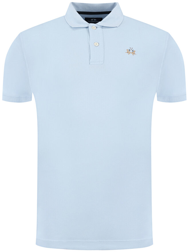La Martina La Martina Поло Piquet CCMP02 PK001 Блакитний Slim Fit