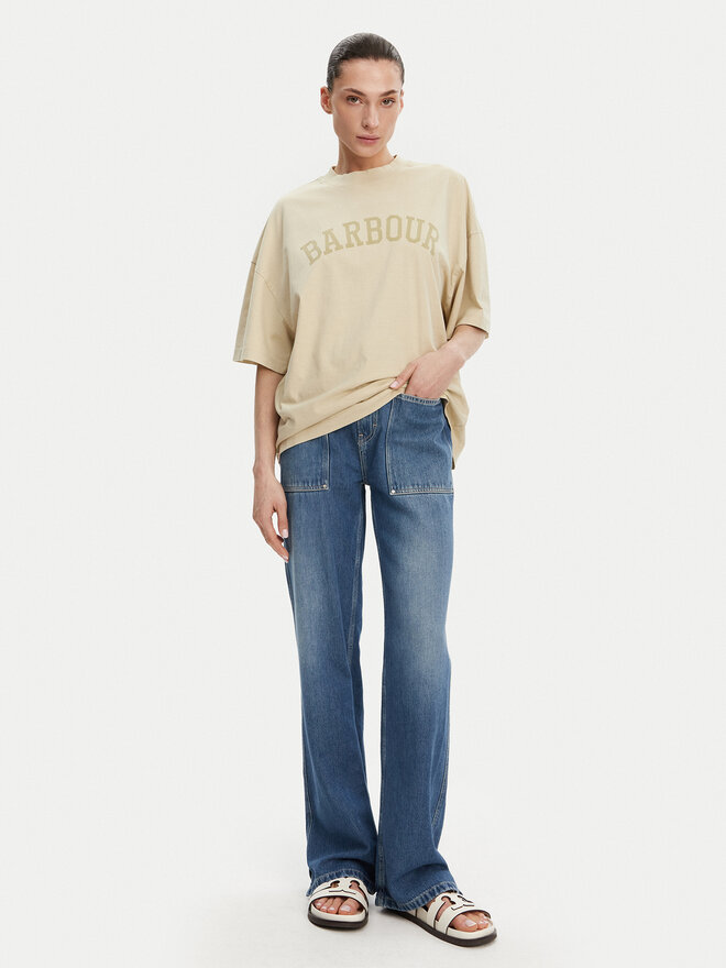 Barbour Barbour Marškinėliai Katie Relaxed LTS0664CR31 Smėlio Relaxed Fit