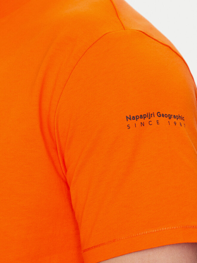 Napapijri Napapijri Marškinėliai S-Badge NP0A4I3N Oranžinė Regular Fit