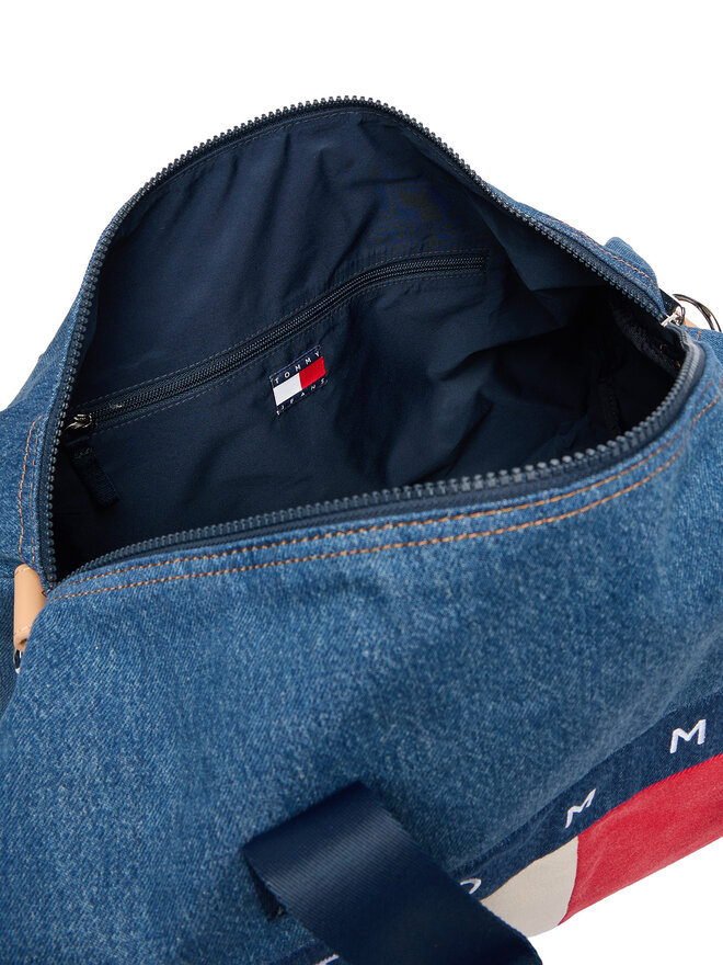Tommy Jeans Geantă de weekend Tommy Jeans Archive Denim Duffle AM0AM13813 Albastru