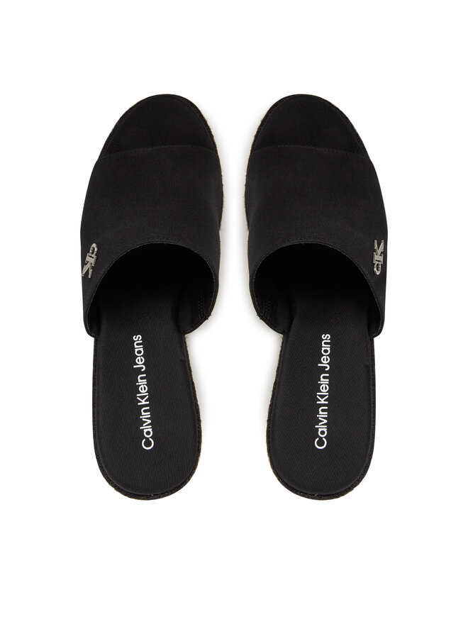 Calvin Klein Jeans Espadryle Calvin Klein Jeans Wedge Rope Slide Mg YW0YW01699 Czarny